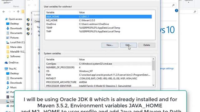 Maven 3.5.2 Installation in Windows 10 with Oracle JDK 8 (Java 8) смотреть онлайн