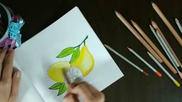 М.К. "Лимонний настрій". Кольорові олівці. смотреть онлайн