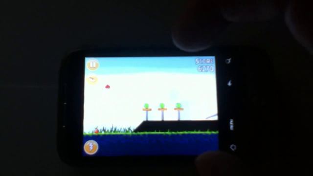 Играем в Angry Birds на HTC Wildfire смотреть онлайн