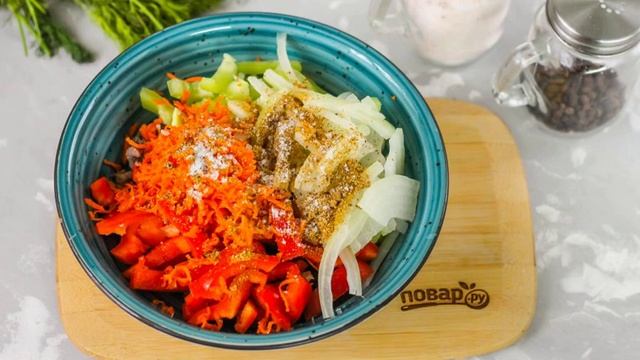 Салат Кавказский с болгарским перцем и говядиной смотреть онлайн