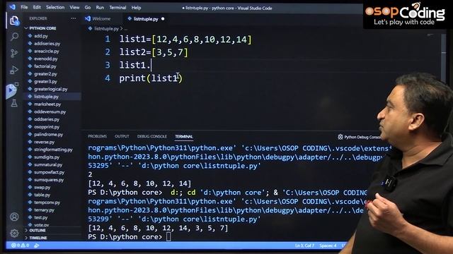 #Lecture 55 - Practical's of Python List & Tuple data types | List & Tuple Functions / Methods смотреть онлайн