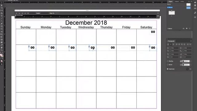 InDesign Calendar Numbers смотреть онлайн
