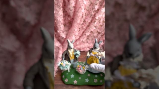 Пасхальные зайки . Ватные игрушки. смотреть онлайн