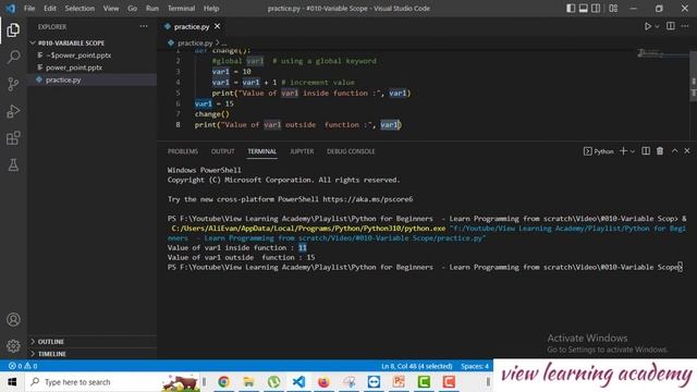 Part-10 - Variable Scope - Learn Programming from scratch with Python Programming смотреть онлайн