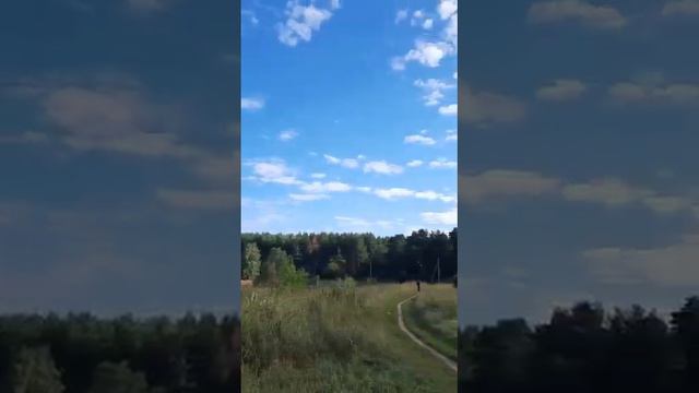 Неспешное течение реки Клязьма и красивое небо смотреть онлайн