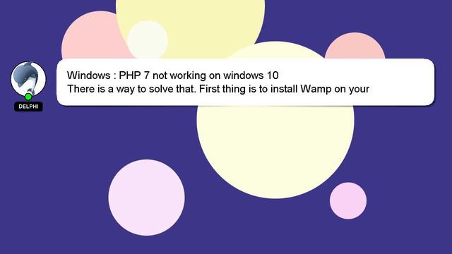 Windows : PHP 7 not working on windows 10 смотреть онлайн