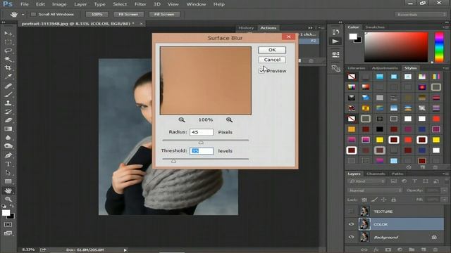 1 Click Skin Retouching Actions in Photoshop Free DOWNLOAD NOW & USE ⏬ смотреть онлайн