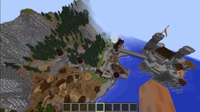 Средневековый, большой город обзор карты для майнкрафта | Город в средневековом стиле смотреть онлайн