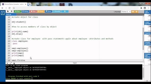 PYTHON CLASS AND OBJECT | HOW TO CREATE CLASS IN PYTHON | PYTHON __init__ METHOD смотреть онлайн