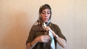 Как завязать платок на голову, красиво завязать на шее.