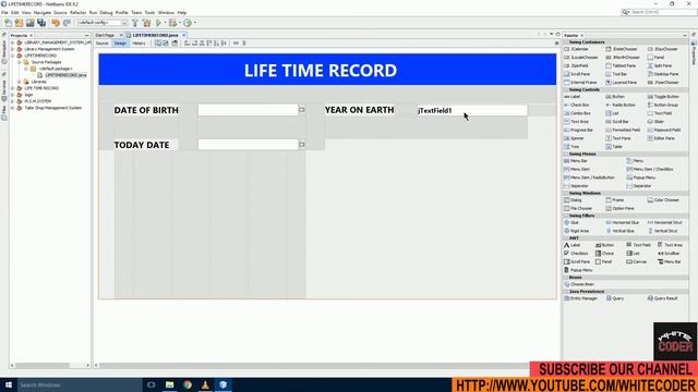 How to create ||LIFE TIME RECORD|| Design in ||JAVA NET-BEANS|| ||PART 01|| смотреть онлайн