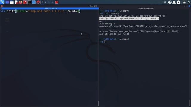 SCAPY packet manipulation смотреть онлайн