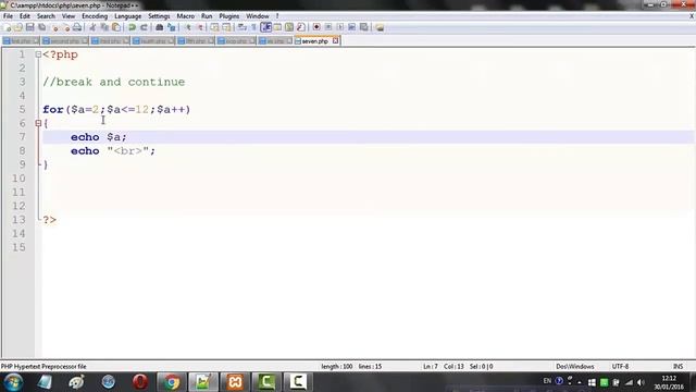 Learn PHP full Bangla Tutorial Part 20 HD PHP Break and Continue смотреть онлайн