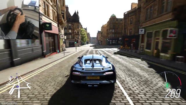 Bugatti Chiron - Manual Gearbox | Forza Horizon 4 | Logitech g920 gameplay смотреть онлайн