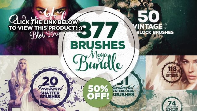 377 Photoshop Brushes Megabundle смотреть онлайн