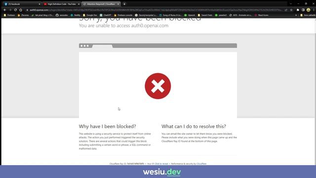 Chat GPT error | You are unable to access auth0.openai.com смотреть онлайн