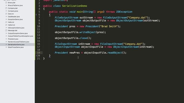 Object Serialization смотреть онлайн