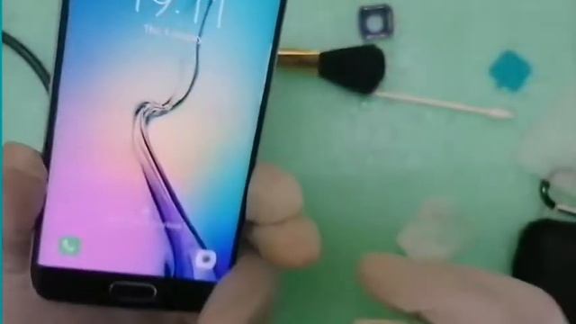Samsung s6 edge remove the blackspot and camera cover lens replacement смотреть онлайн