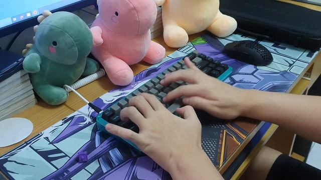 KBD67lite r2 Akko lavender purple lubed sound test смотреть онлайн