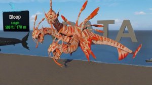 Versions of THE BLOOP: Sea monsters 3D Size Comparison