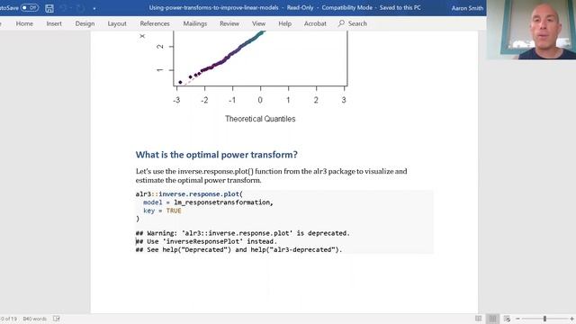 Using the power and Box-Cox transforms to improve linear models смотреть онлайн