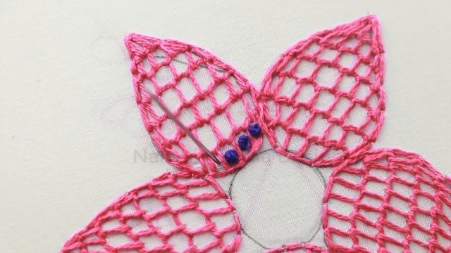 hand embroidery tutorial with checkered stitch and french knot смотреть онлайн