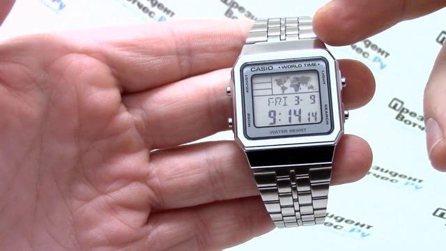 Часы Casio Illuminator A500WA-7D [A500WA-7DEF] - видео обзор от PresidentWatches.Ru смотреть онлайн