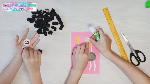 Как сделать птицу из бумаги / Объемная аппликация 