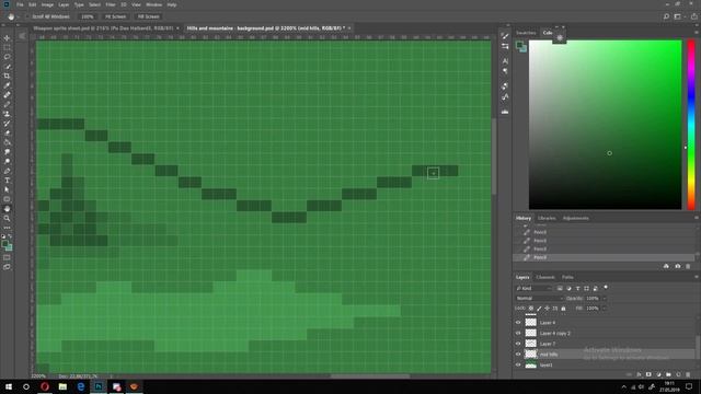 Drawing a PIXEL ART background - Photoshop смотреть онлайн