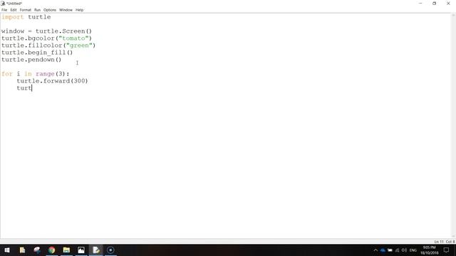 Python Turtle - Triangle Tutorial смотреть онлайн