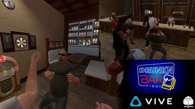 CRAZY BAR FIGHTING GAME | Drunkn Bar Fight VR Gameplay in MIXED REALITY on HTC Vive смотреть онлайн
