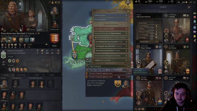CRUSADER KINGS 3 - Beginner Campaign As KING MURCHAD OF IRELAND! #9 смотреть онлайн