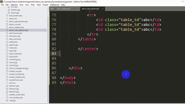 #14 Show Teacher Data In Admin Panel In PHP | Student Management System Project Tutorial In PHP смотреть онлайн