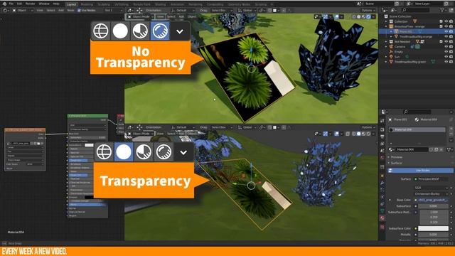 How to show IMAGE TRANSPARENCY + cast ALPHA SHADOWS for rendering? | Blender 2.93 | Tutorial смотреть онлайн