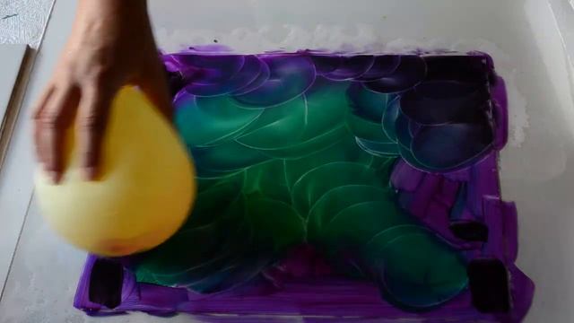 Abstract Painting. Electric effect. Ball drawing./ Абстрактное рисование шариком. Электрик эффект. смотреть онлайн