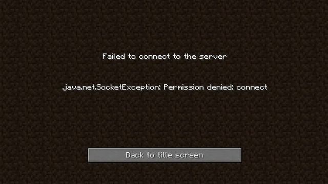 Minecraft socketexeption:permission denied:connect(SOLVED) смотреть онлайн