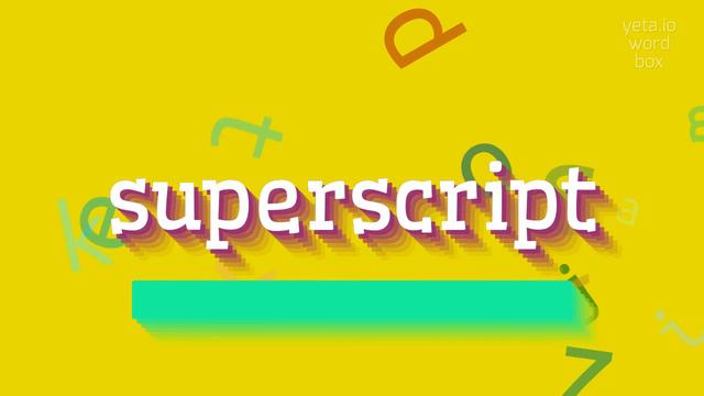 HOW TO PRONOUNCE SUPERSCRIPT? #superscript смотреть онлайн