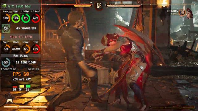 Mortal Kombat 1 - High GTX 1060 6GB Intel Xeon E3-1270 v3 12GB RAM смотреть онлайн