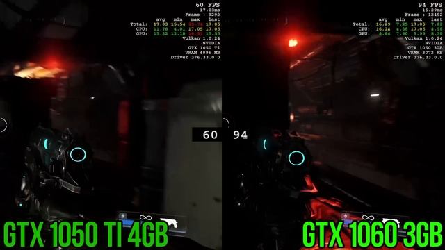 1050Ti 4gb vs 1060 3gb (i3 6100) in all new games смотреть онлайн