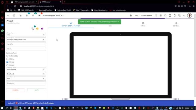 BANanoVuetify - Export & Import Database JSON Schemas смотреть онлайн