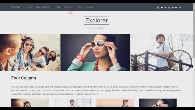 Explorer WordPress Theme Presentation смотреть онлайн
