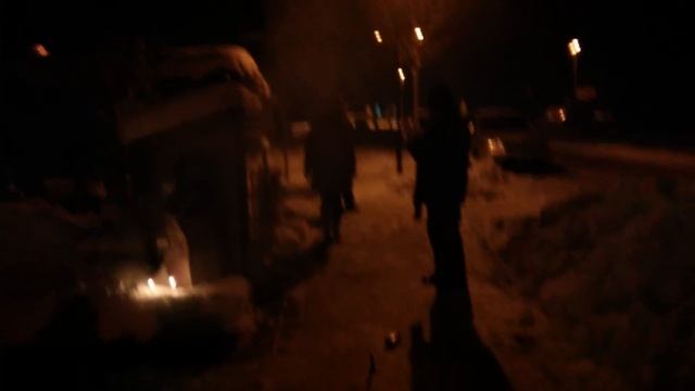 Бенгальский огонь на улицах Мюнхена. Германия 2015, январь. смотреть онлайн