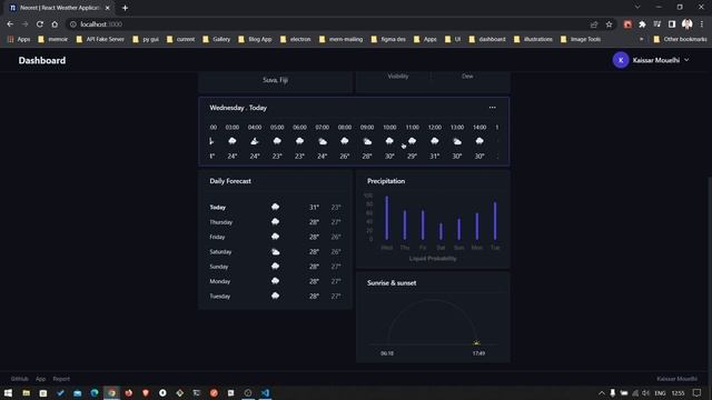 Weather Application Demo | React JS, Tailwind & Express смотреть онлайн
