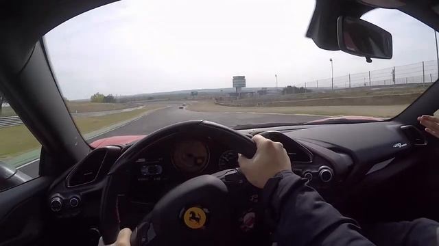 FERRARI 488 GTB test drive on track, acceleration, exhaust SOUND!! смотреть онлайн