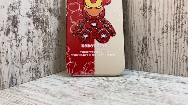 Стильный мультяшный чехол Robot Bear для iPhone 13 Pro Max смотреть онлайн