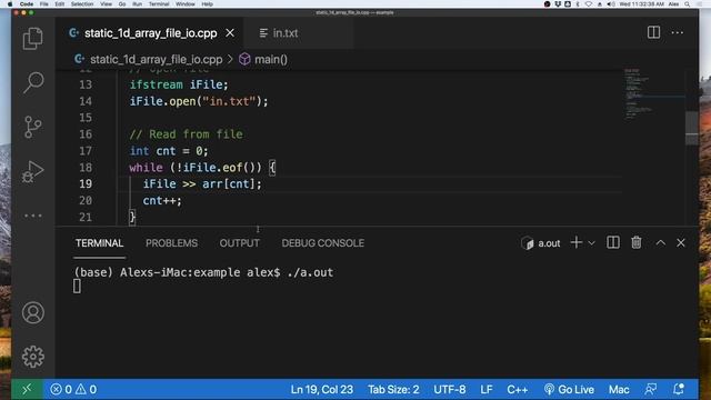 C++ Static 1D Array File Input смотреть онлайн