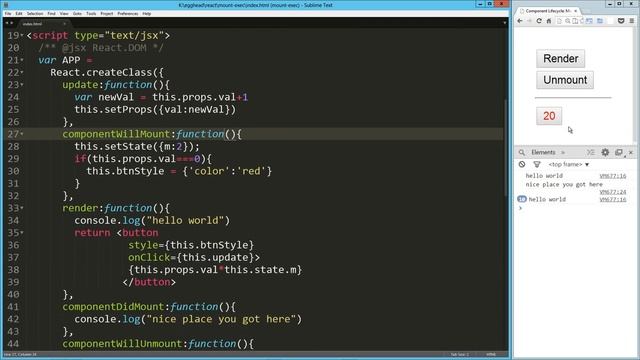 10 React Fundamentals Component Lifecycle Mounting Usage смотреть онлайн