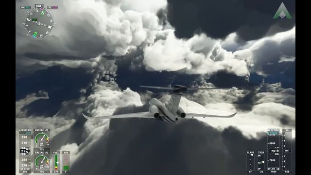 Flying into Hurricane Ida with Real Live Weather Modeling - Flight Simulator смотреть онлайн