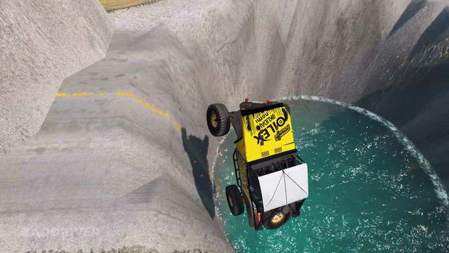 Cars Vs Massive Pothole #3 BeamNG Drive | BADDRIVE