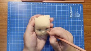 МК по созданию куклы с лицом из пластика, обтянутым текстилем. Часть 4